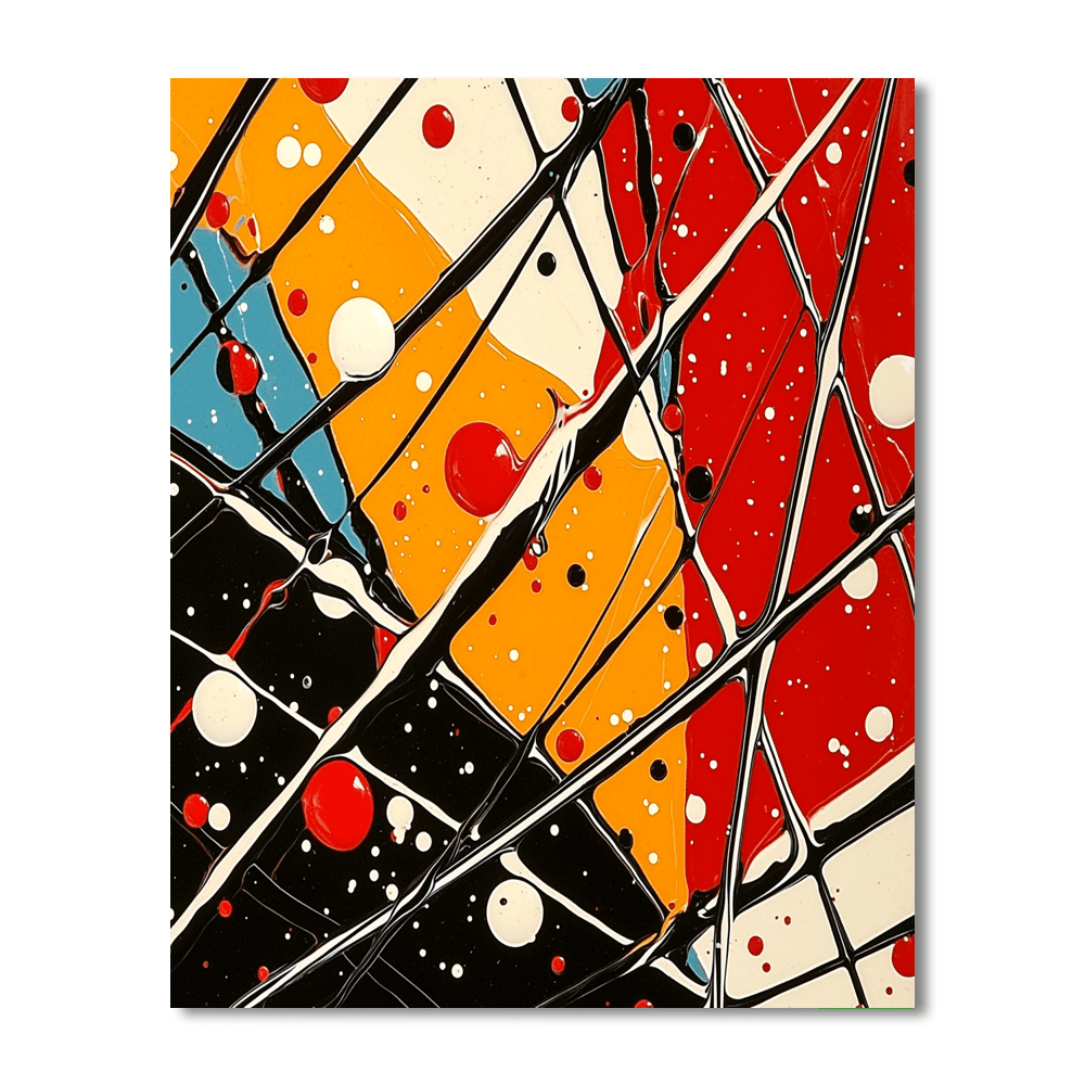 Jackson Pollock Inspired Abstract Essence  Paint By Color