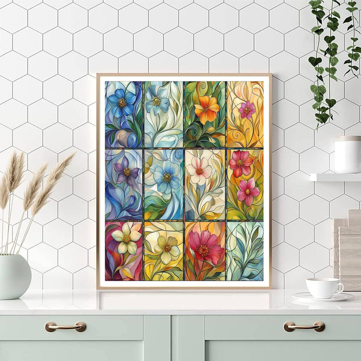 Alphonse Mucha Inspired Nature's Mosaic  Painting Number Kit