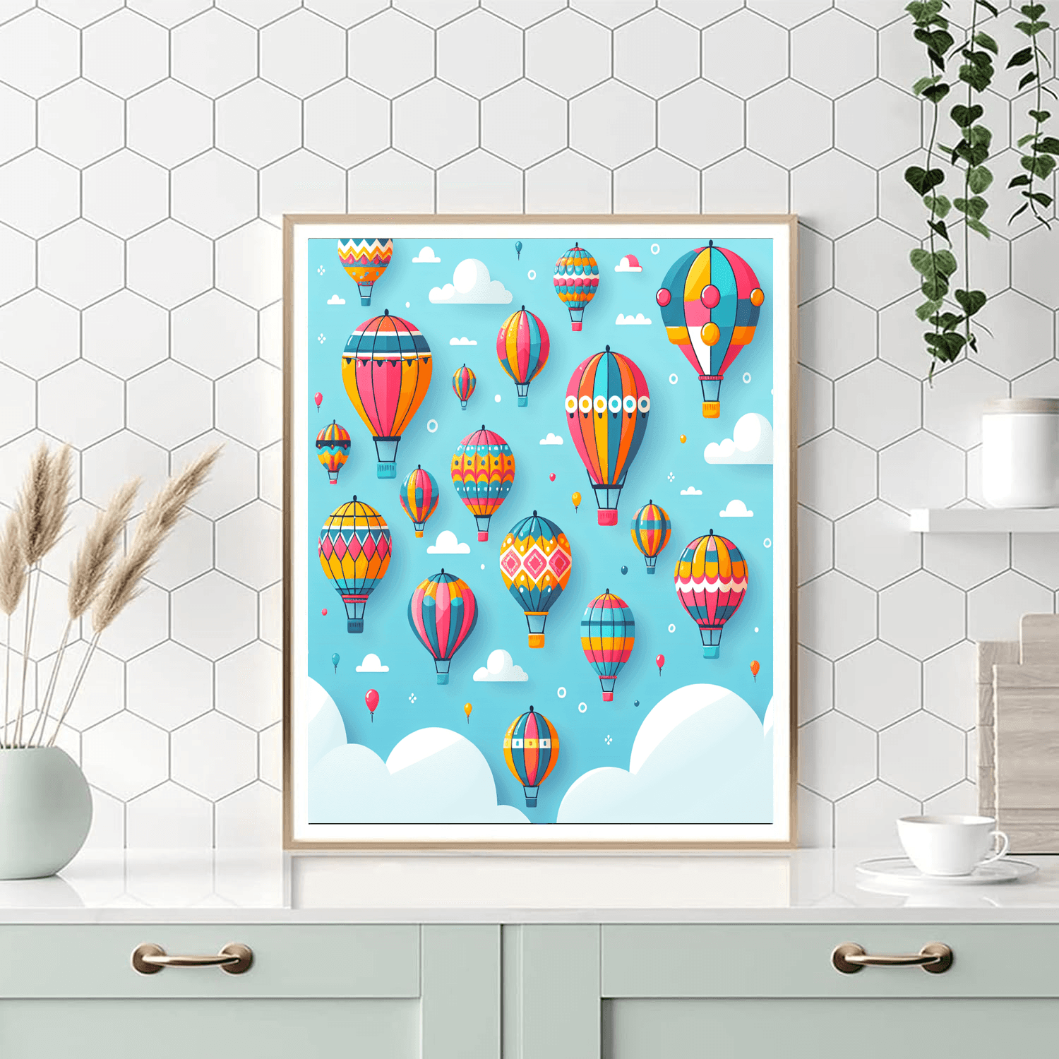 Vibrant Balloon Festival Paint By Numbers Art