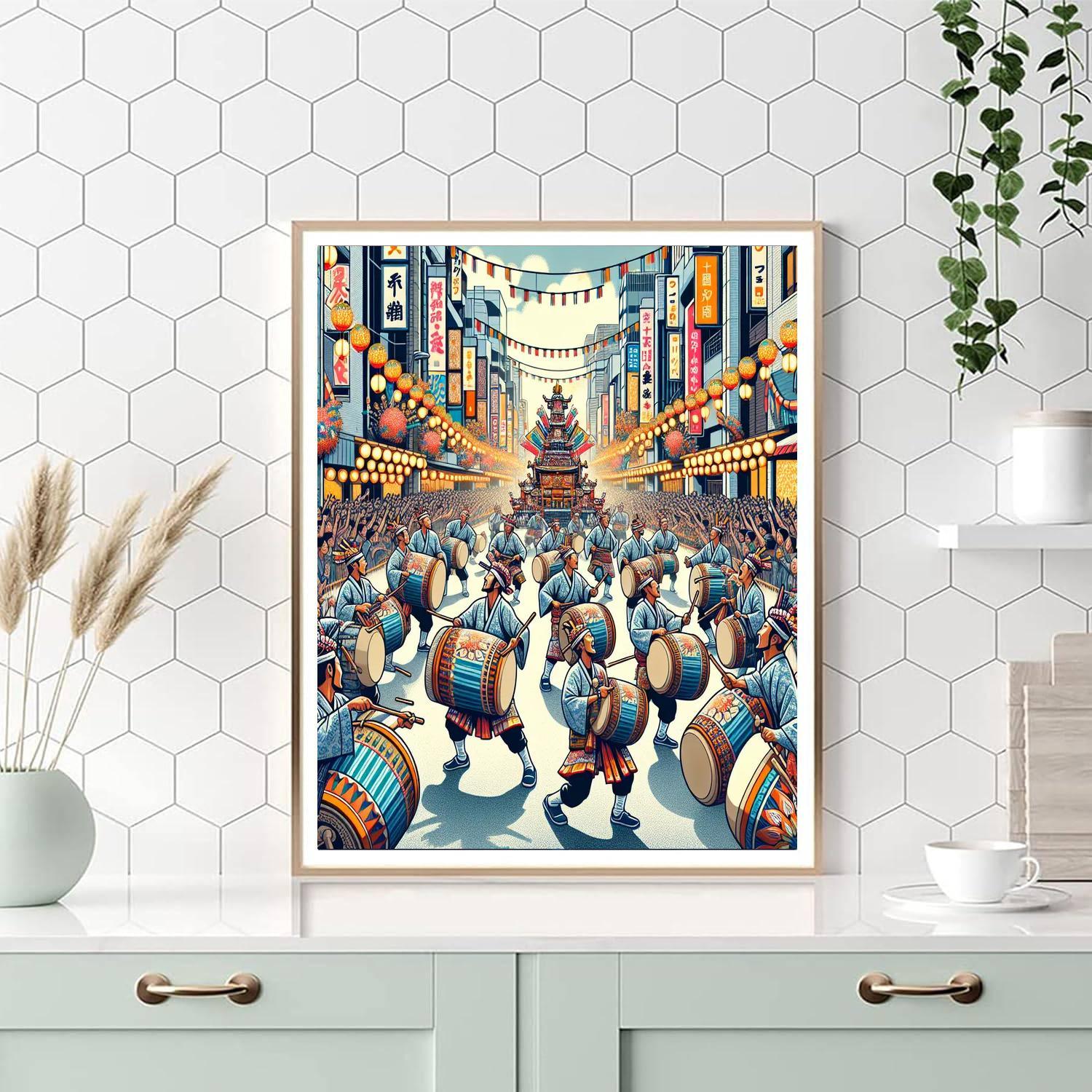 Okinawa Eisa Festival Painting By Numbers Kit