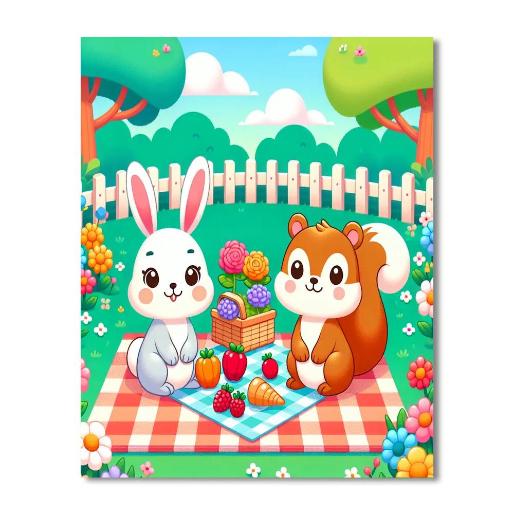 Garden Picnic With Friends Paint By Numbers Kits