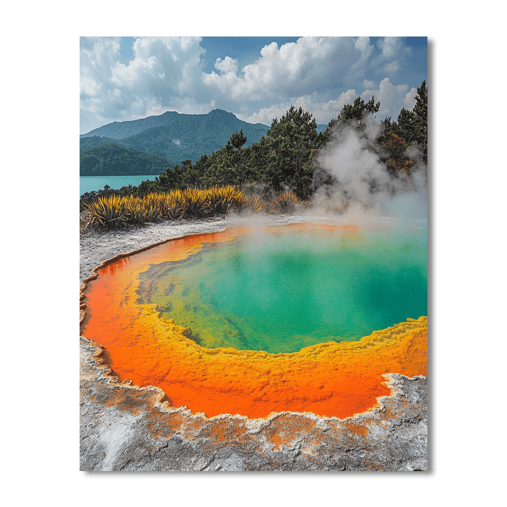 Thermal Wonderland - Wai-o-tapu, New Zealand Numbered Painting Kits