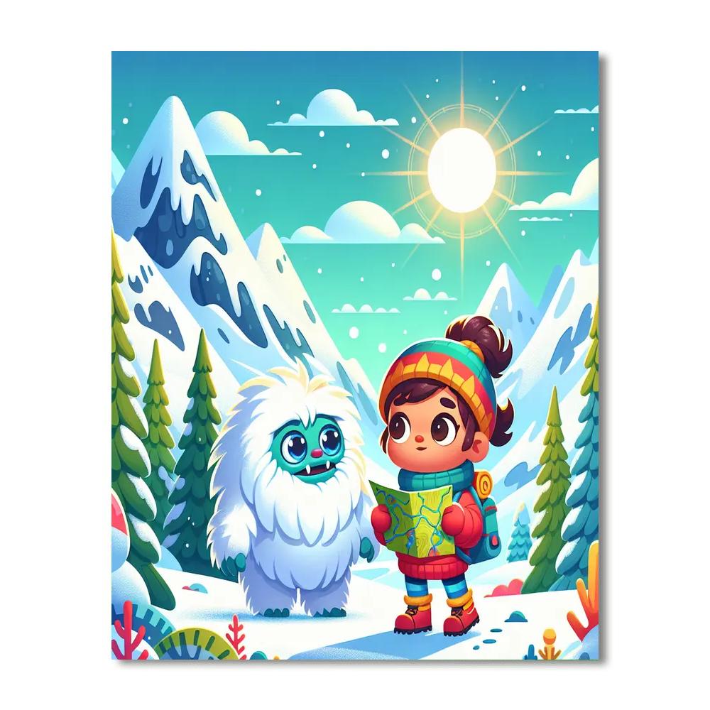 Mythical Mountain Adventure Painting Number Kit