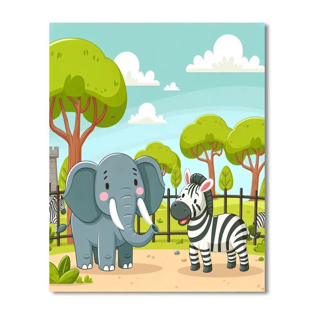 Zoo Adventure Trail Painting By Numbers Kit
