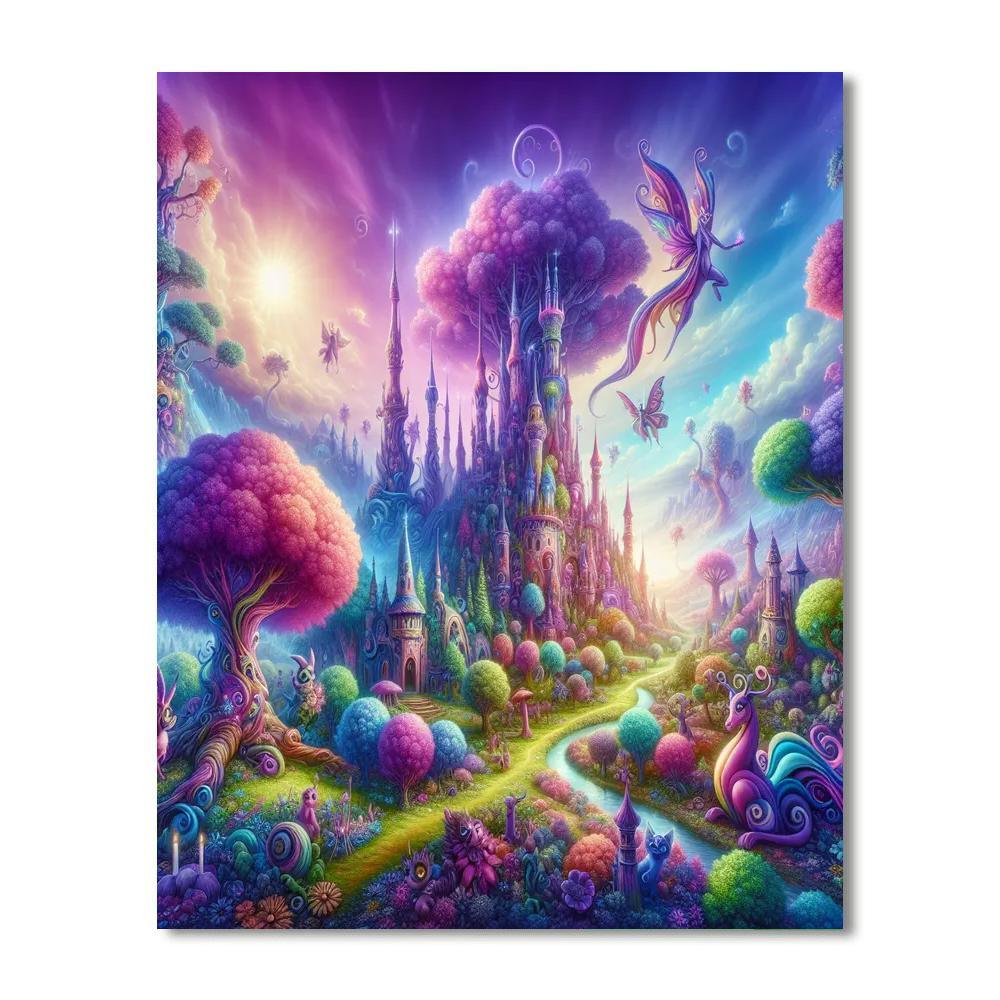 Enchanted Fantasy World Painting By Numbers Kit