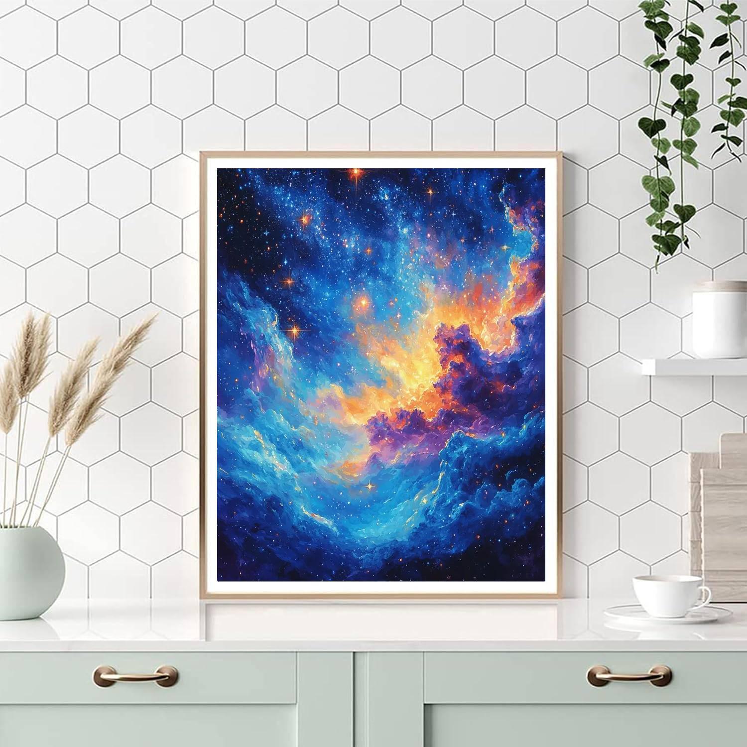 Leonardo Da Vinci Inspired Nebula Dreams  Paint By Numbers