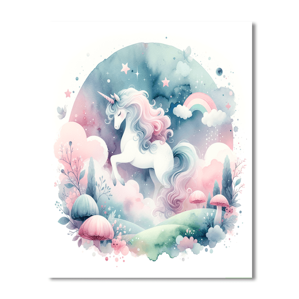 Whimsical Unicorn Painting - DIY Painting By Numbers Kit