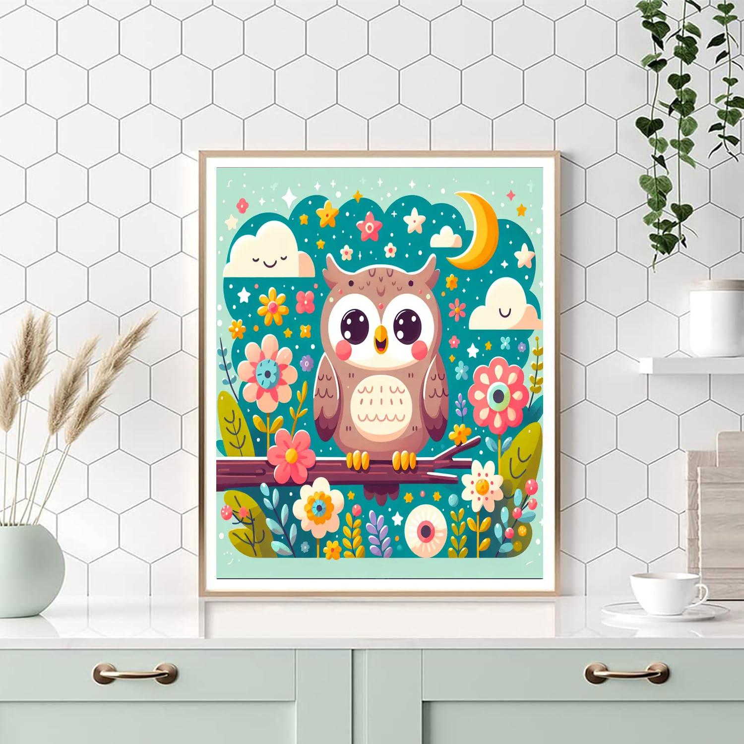 Funky Owl Numbered Painting Kits