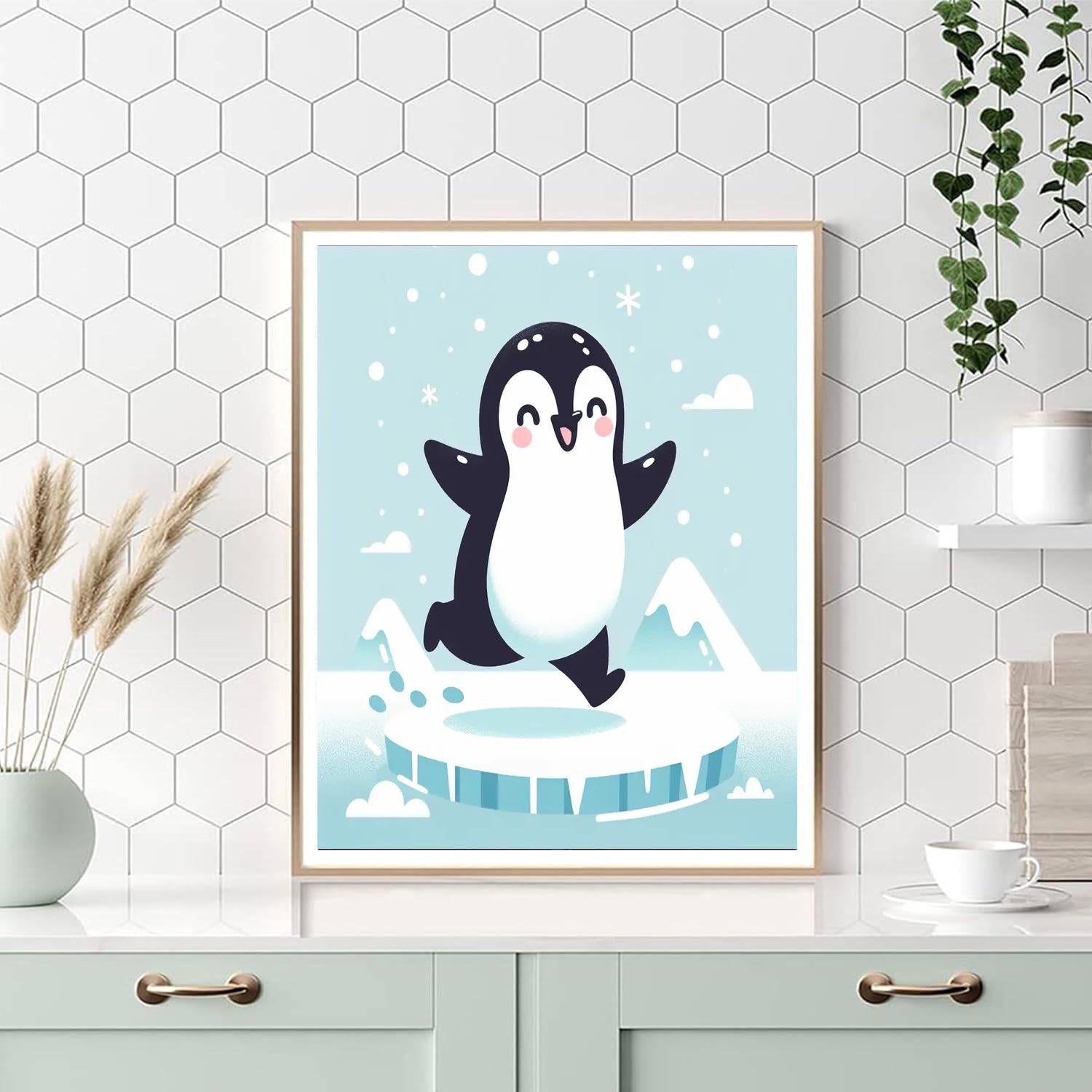 Prancing Penguin Paint By Number