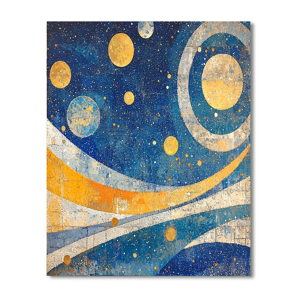 Georges Seurat Inspired Celestial Orbits  Numbered Painting Kits