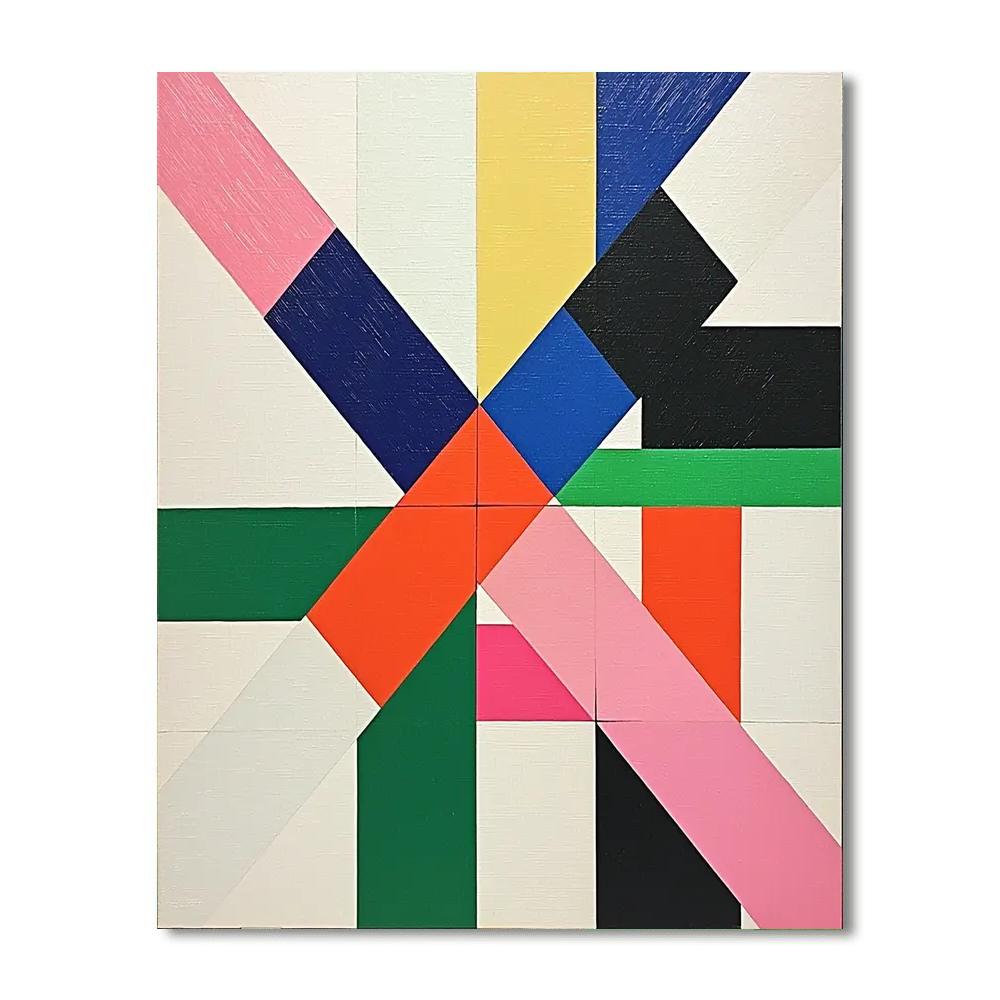 Kazimir Malevich Inspired Luminous Balance  Paint By Numbers