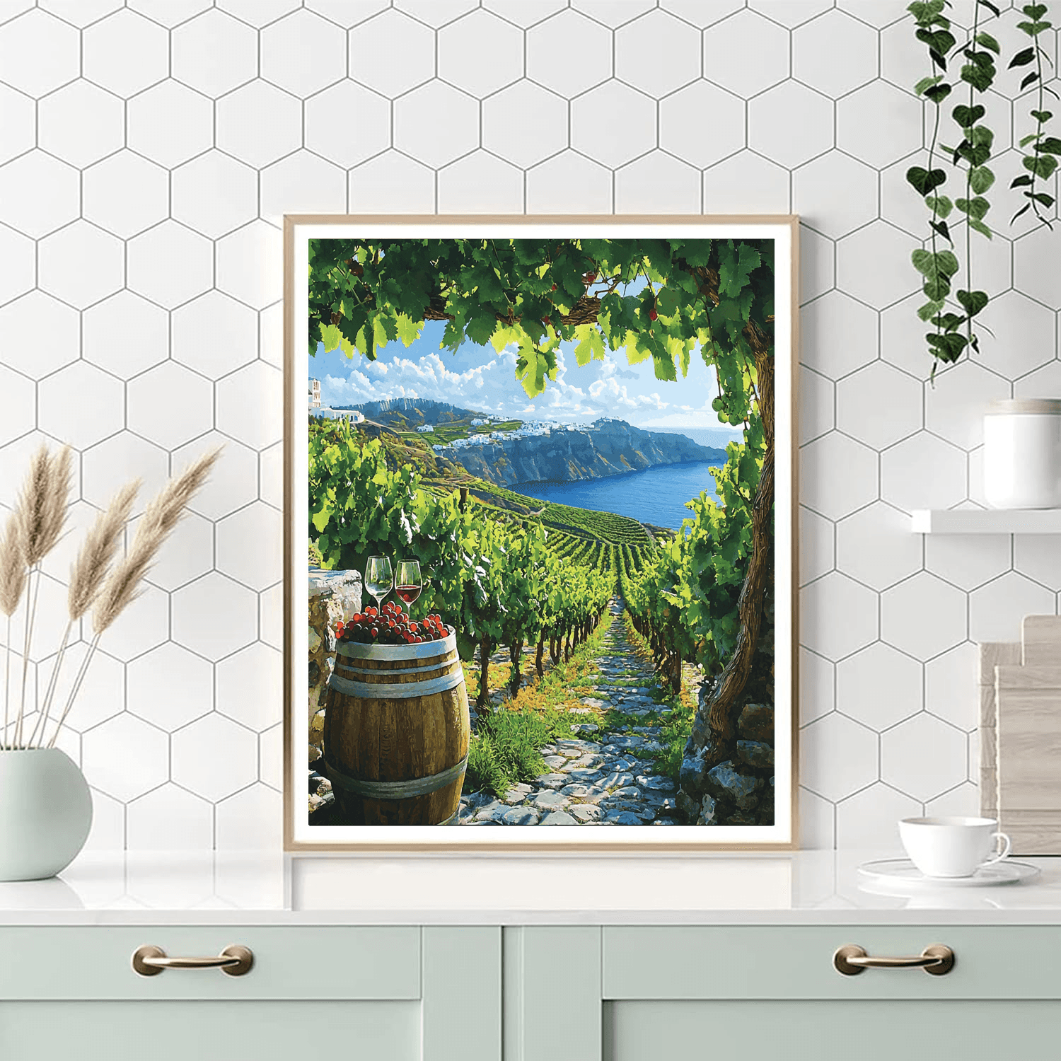 Santorini Wine Tours Paint By Numbers Kits