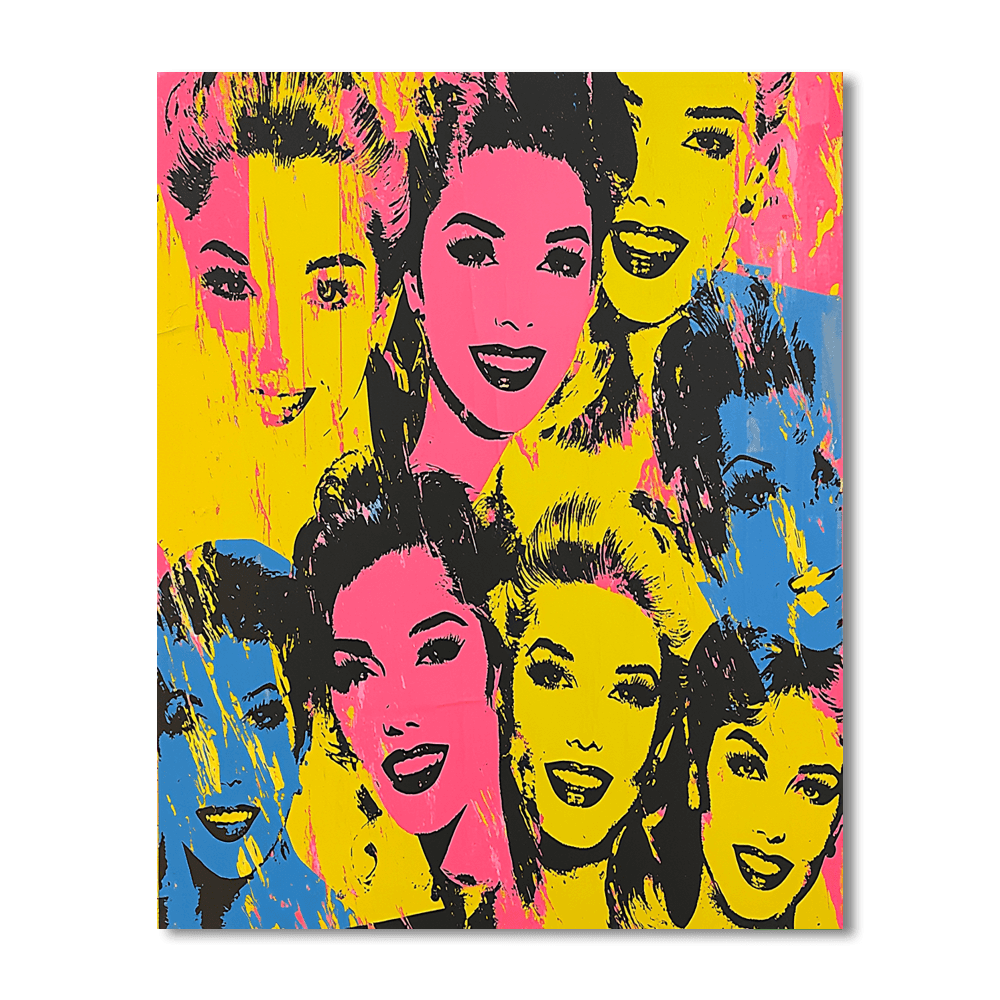 Andy Warhol Inspired Retro Pop Culture Fusion  Paint By Numbers Kits