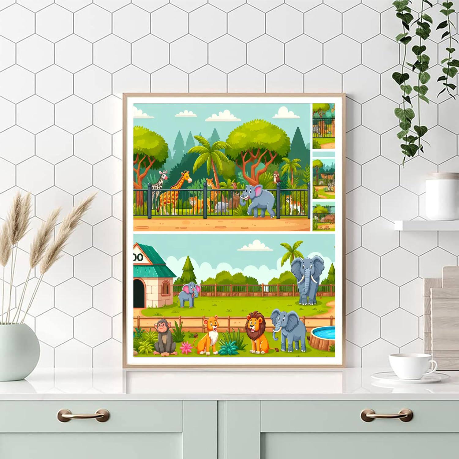 Zany Zoo Extravaganza Paint By Numbers Art