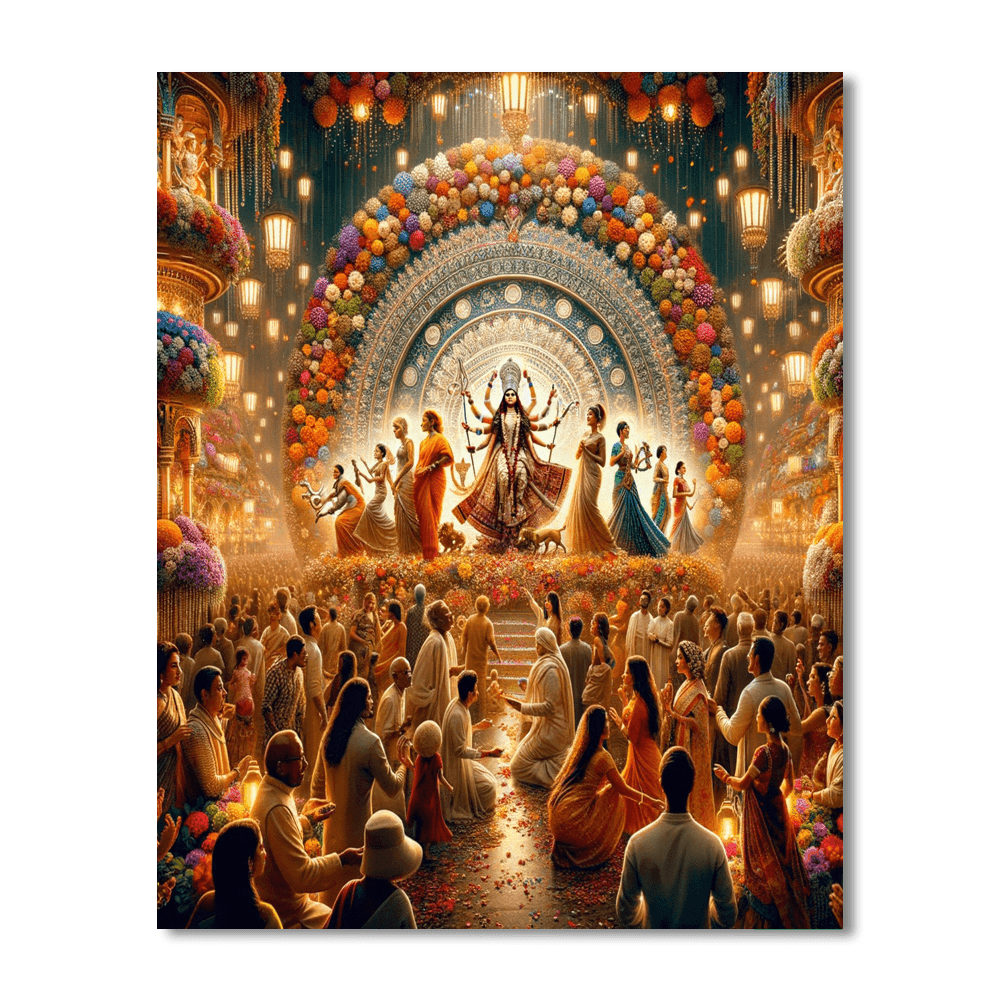 Durga Puja - Kolkata Painting By Numbers Kit