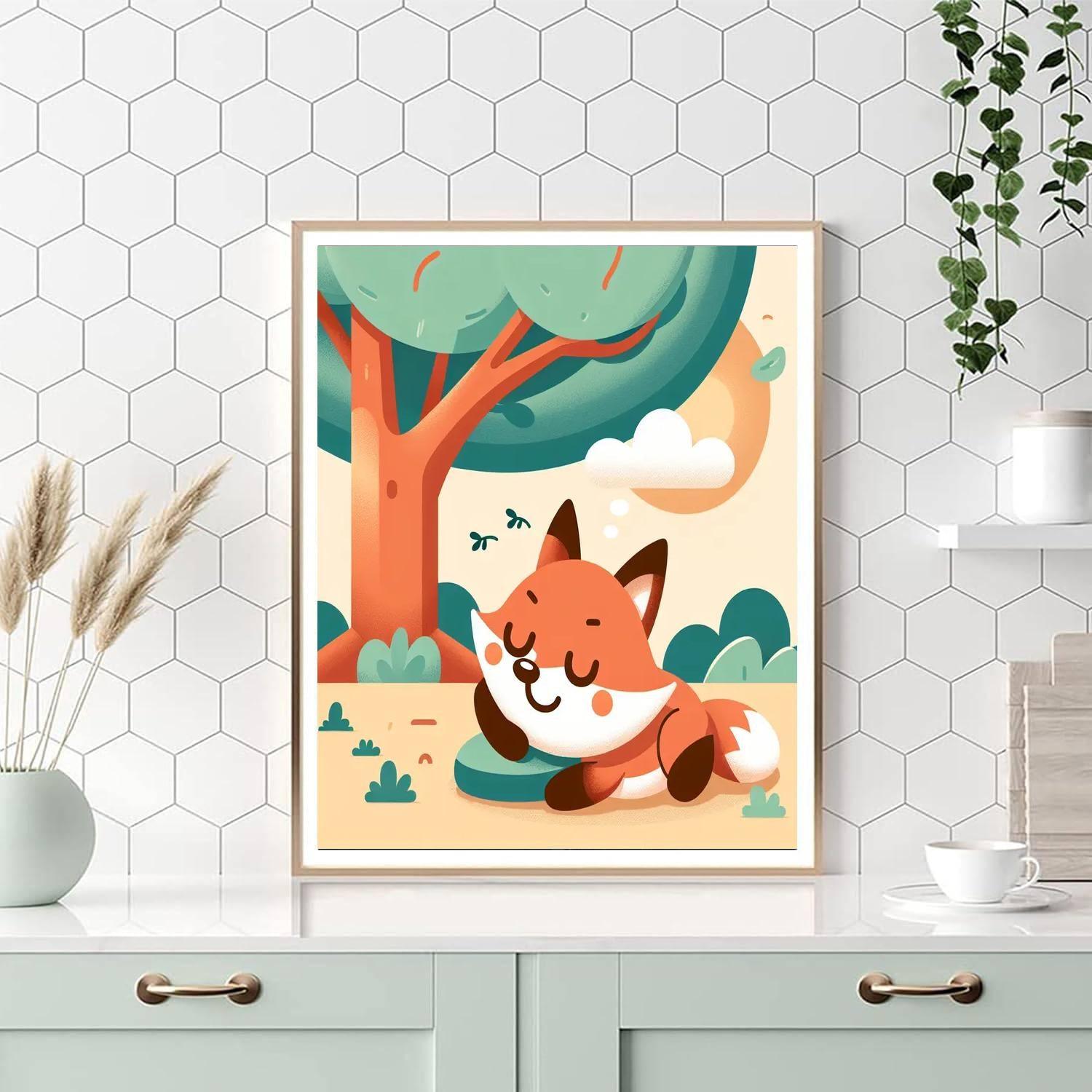 Friendly Fox Daydream Painting By Numbers Kit