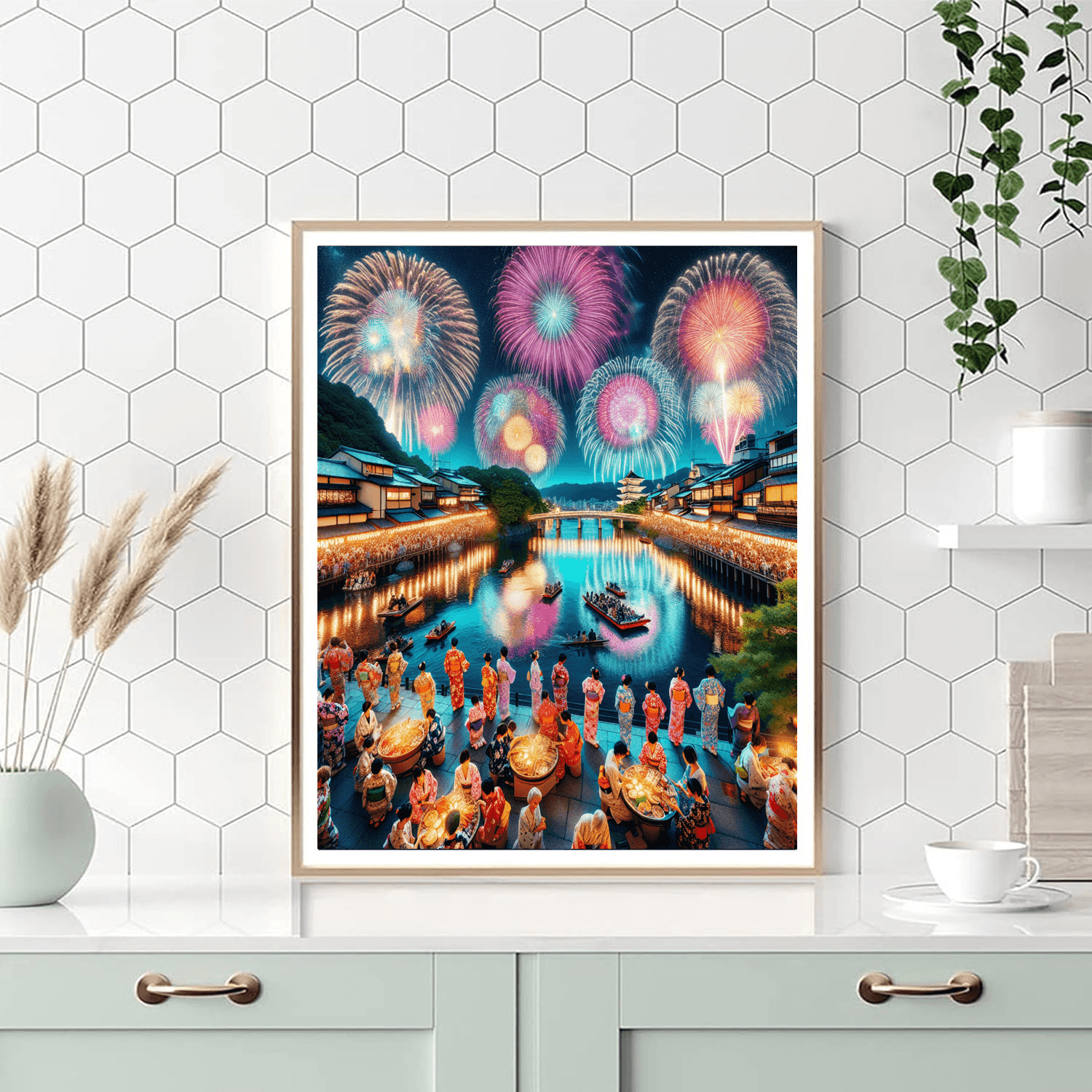 Kansai Electric Power Co., Ltd. Fireworks Festival Number Painting