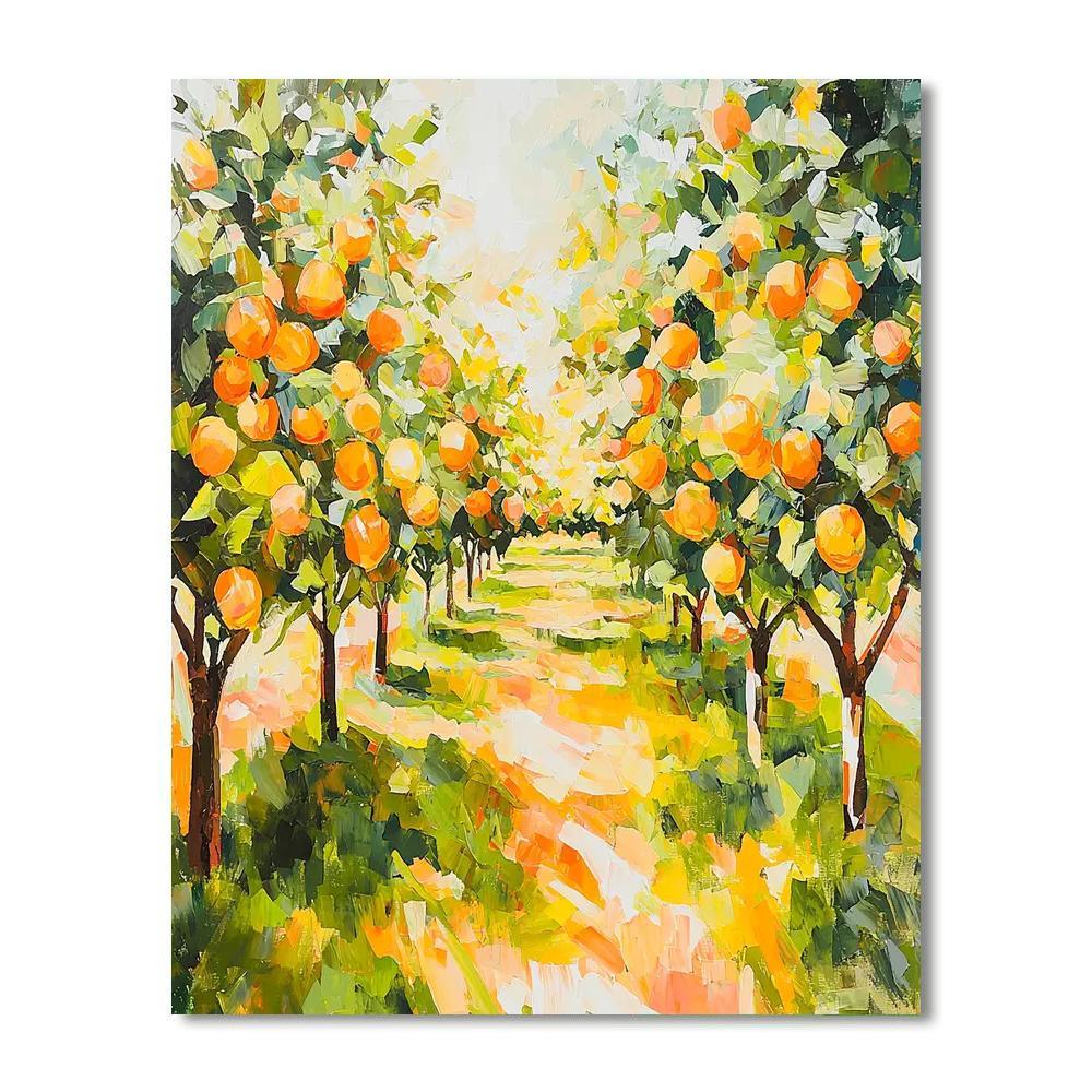 Paul Cézanne Inspired Luminous Orchard Dreamscape  Paint By Numbers Art