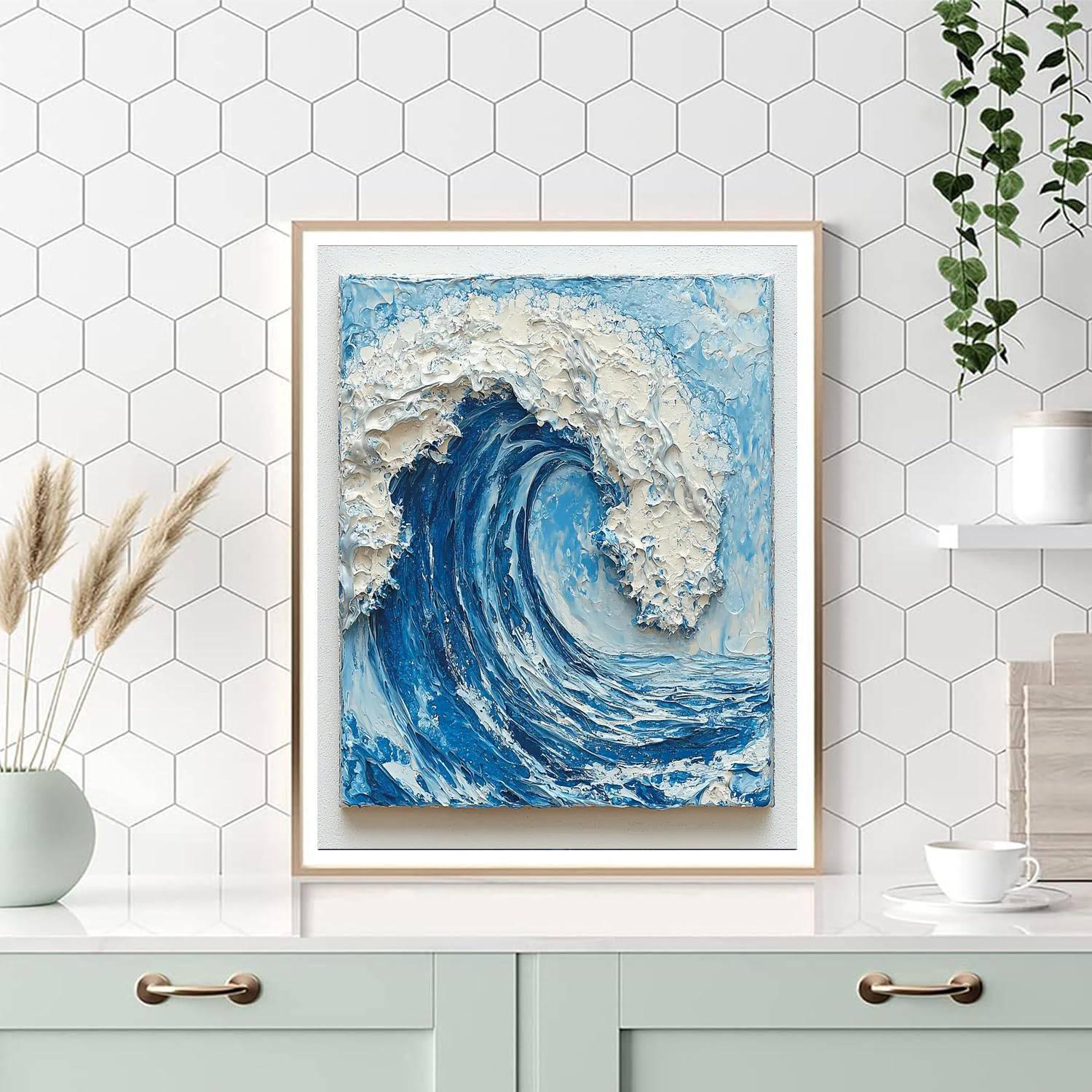 Michelangelo Inspired Stones Of The Ancient Waves  Painting By Numbers Kit