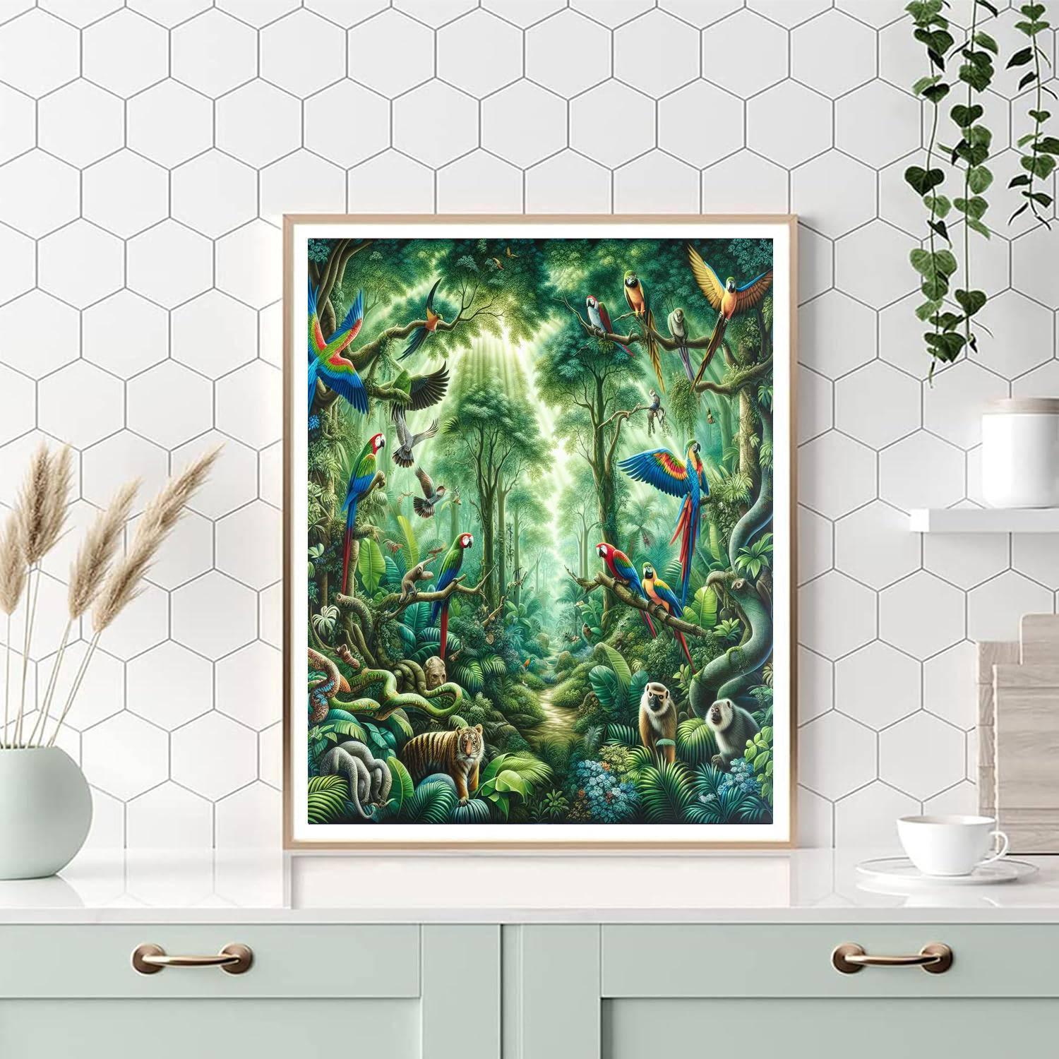 Vibrant Wild Jungle Paint By Numbers Kits