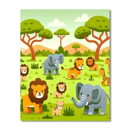 Majestic Safari Journey Paint By Numbers Kits