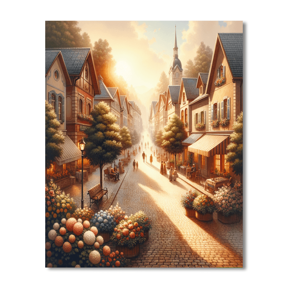 Charming Historical Town Paint By Color