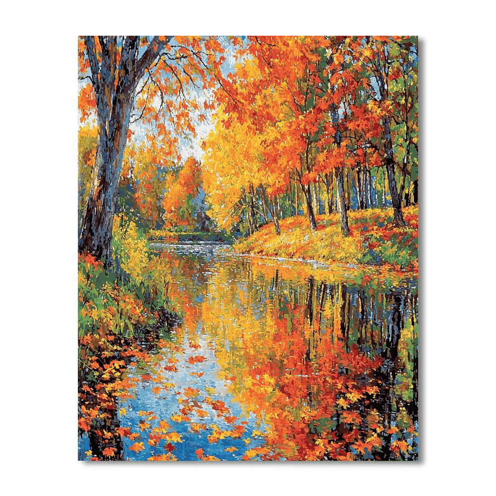Claude Monet Inspired Autumn Dance  Paint By Numbers Kits