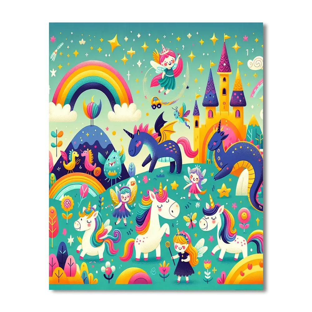 Fantasy Land Of Imagination Painting Number Kit
