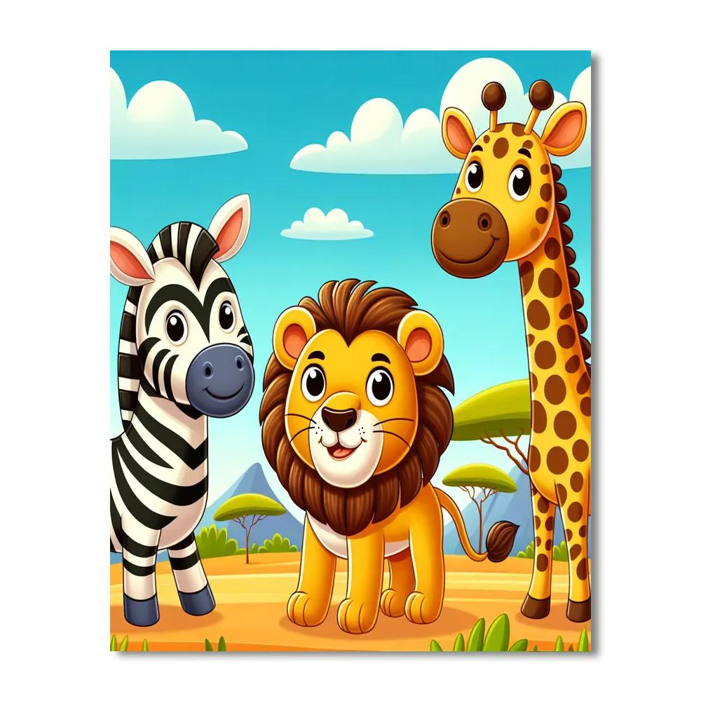 Safari Animal Pals Paint By Numbers Kits