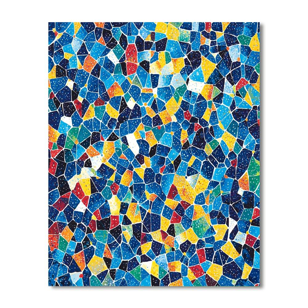 Georges Seurat Inspired Dynamic Geometric Dreamscape  Paint By Numbers Art