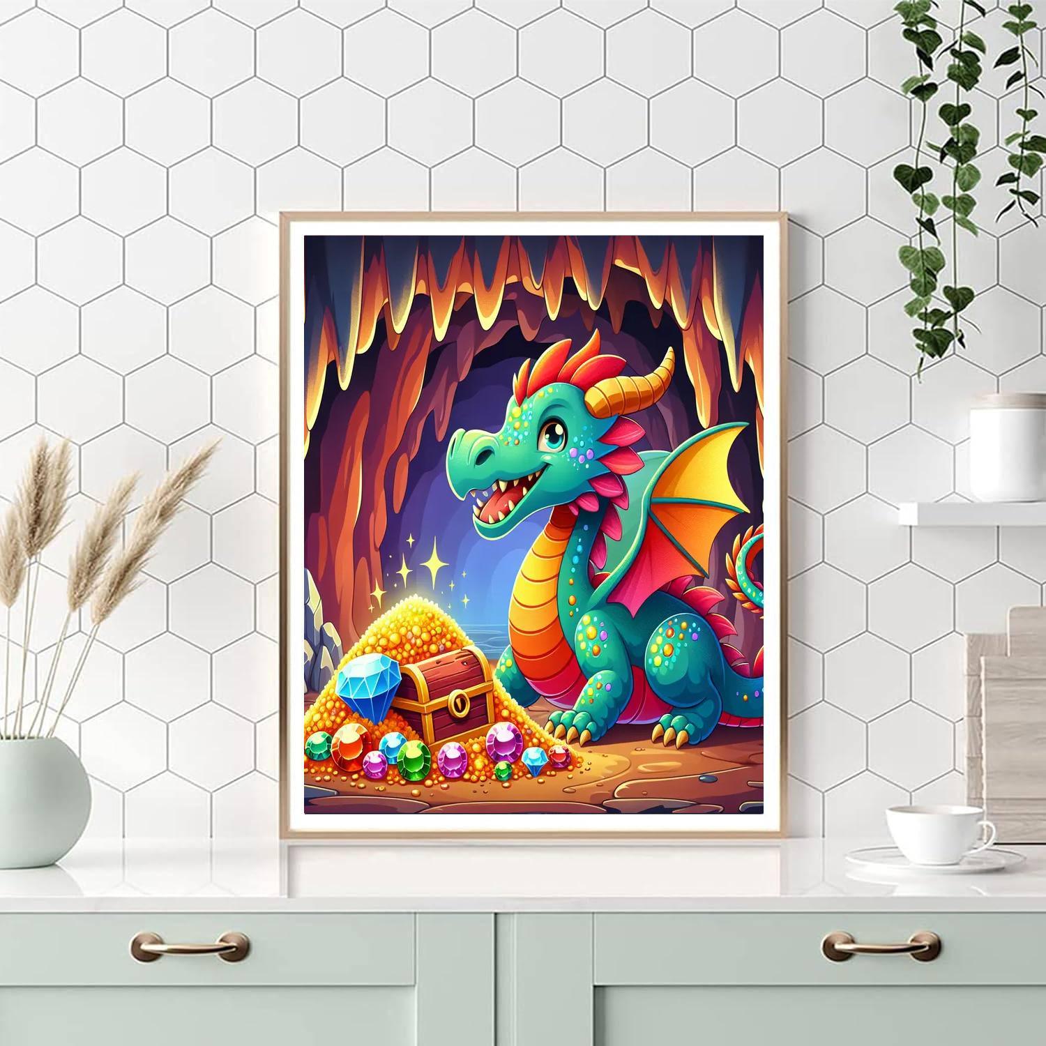 Mystical Dragon's Cave Painting By Numbers Kit