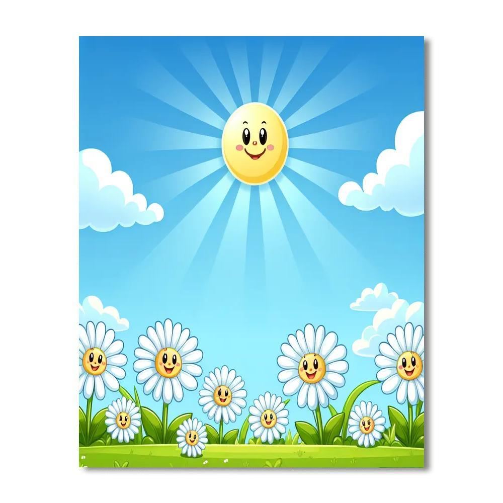Sunny Day Daisies Numbered Painting Kits