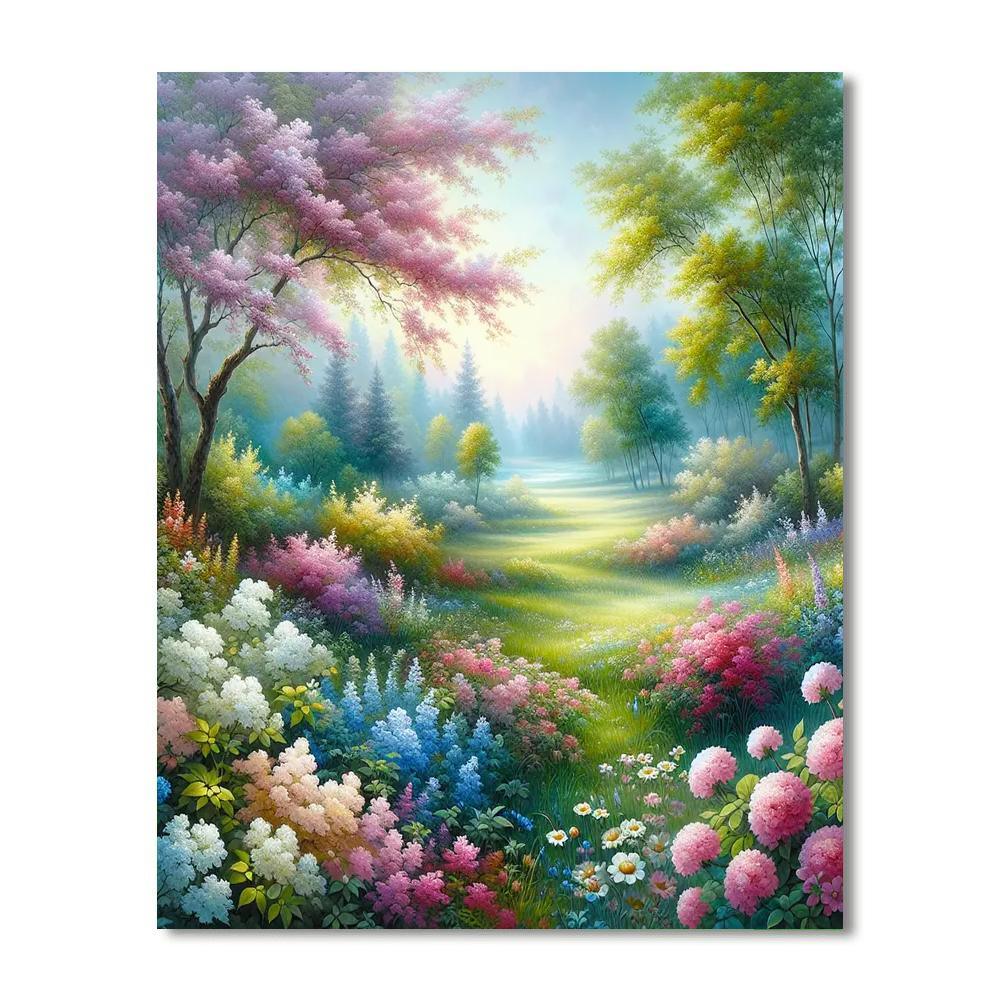 Gentle Meadow In Spring Number Painting