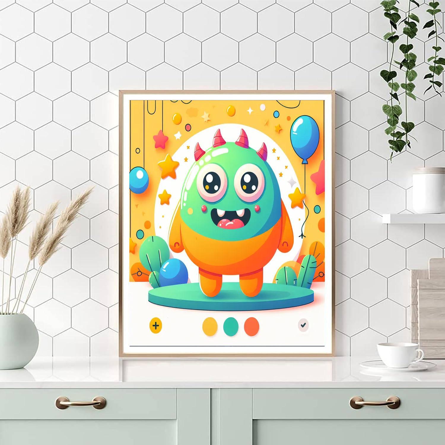 Giggling Monster Paint By Number