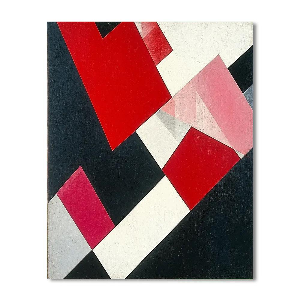 Kazimir Malevich Inspired Echoing Abstraction  Paint By Color