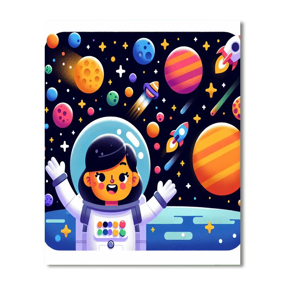 Super Fun Space Adventures Paint By Numbers Art
