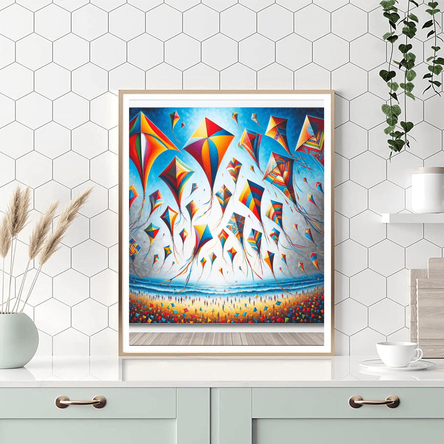 Colorful Kites In The Sky Numbered Painting Kits