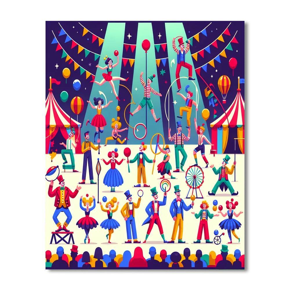Imaginative Circus Fun Number Painting