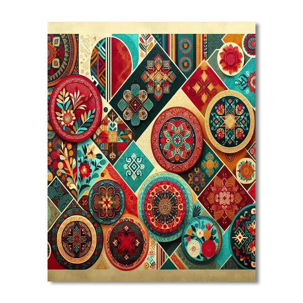 Cultural Journey Through Colors Numbered Painting Kits