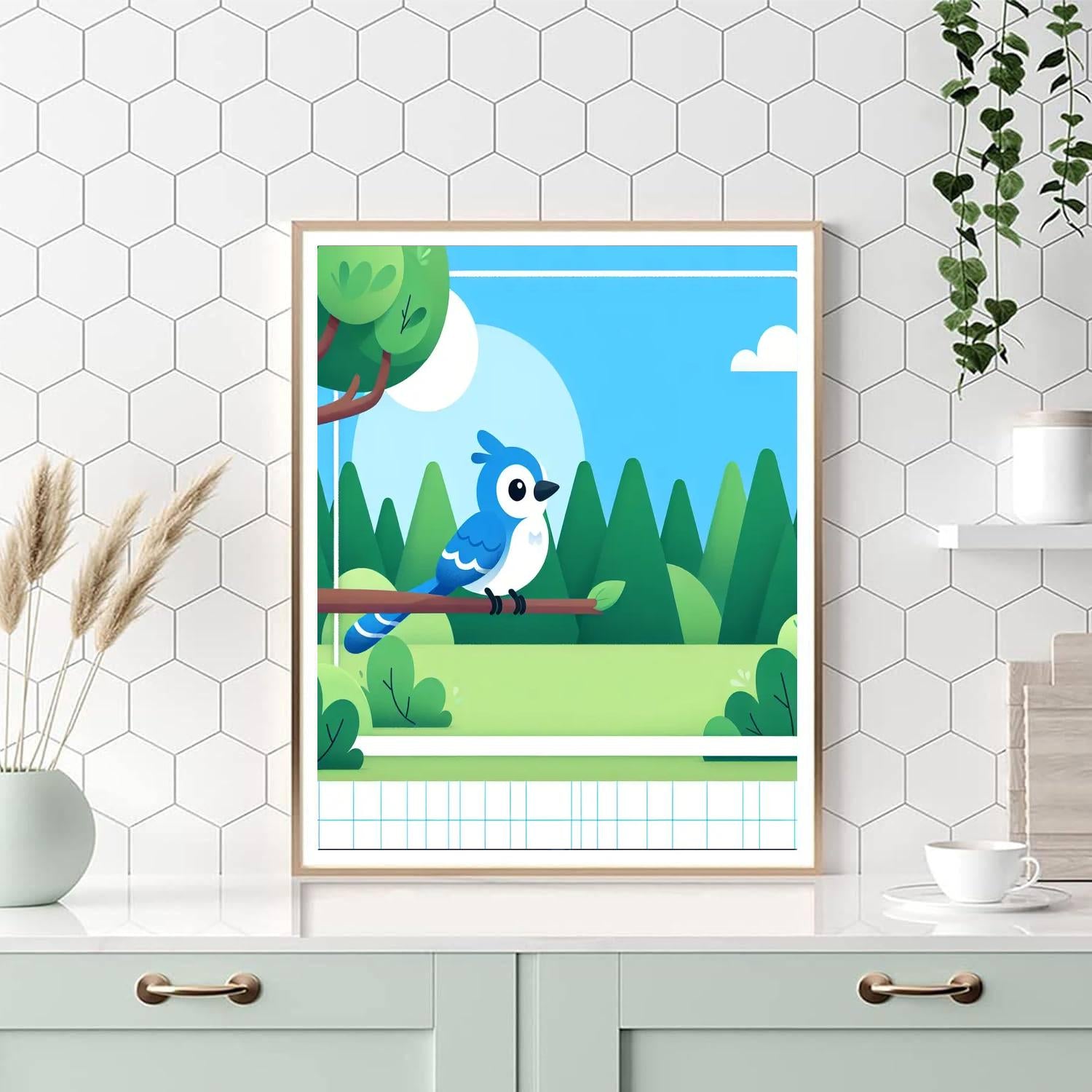 Blithesome Blue Jay Paint By Numbers Art