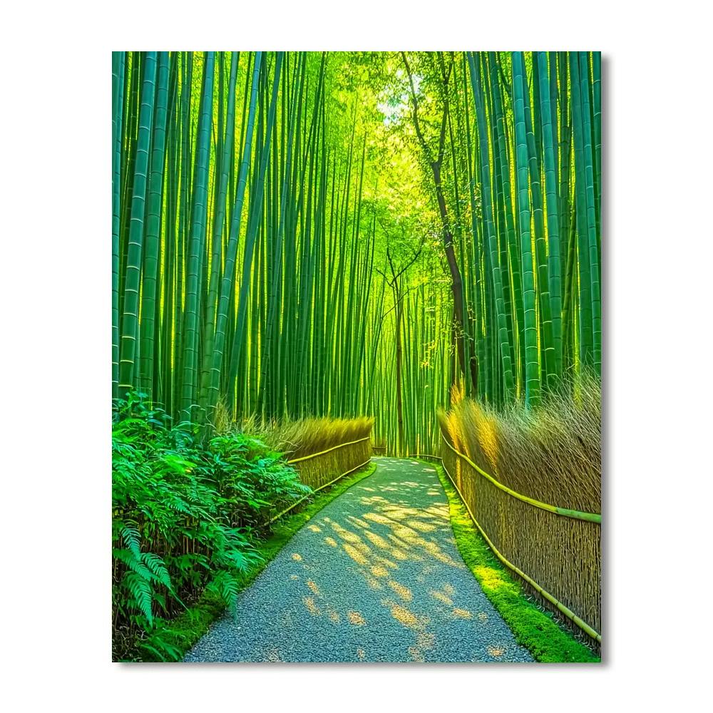 Kyoto's Arashiyama Bamboo Grove DIY Paint By Numbers