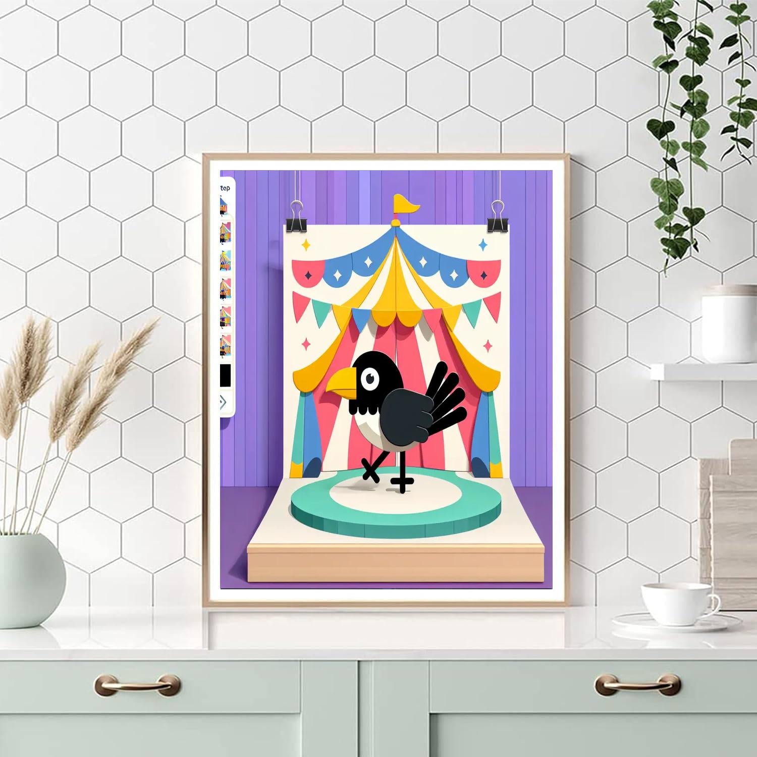 Clever Crow Circus Painting Number Kit