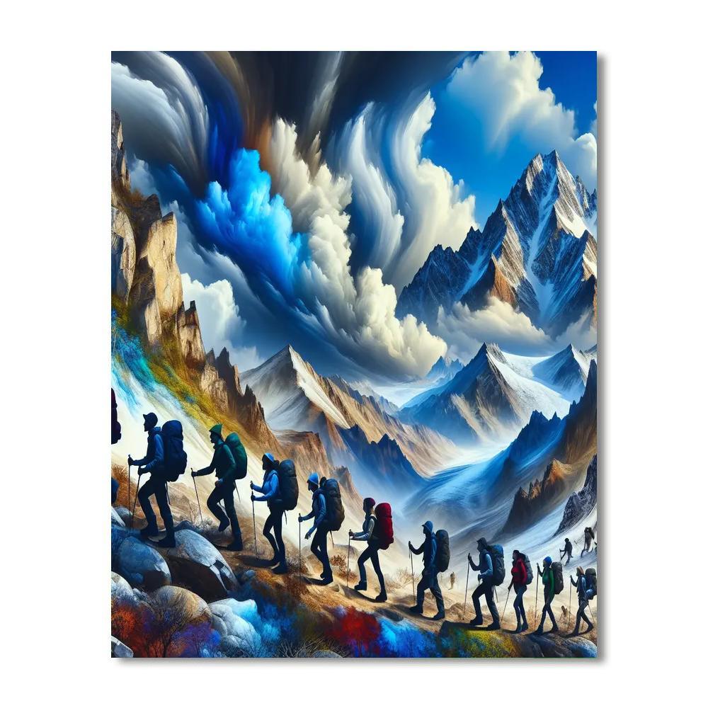 Adventurous Mountain Trek Painting By Numbers Kit
