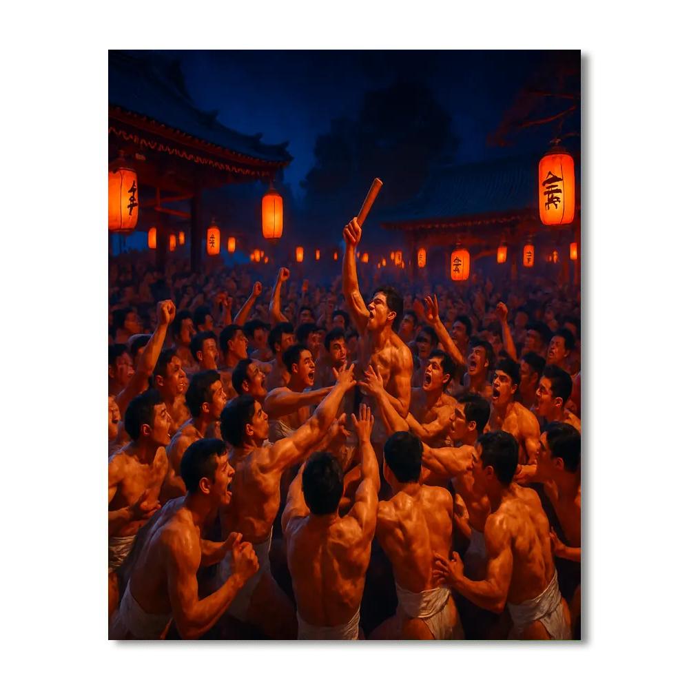 Hadaka Matsuri - Okayama, Japan Paint By Color