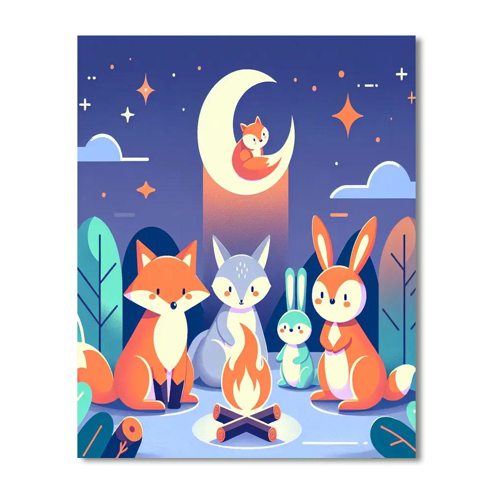 Crescent Critters Campfire Numbered Painting Kits