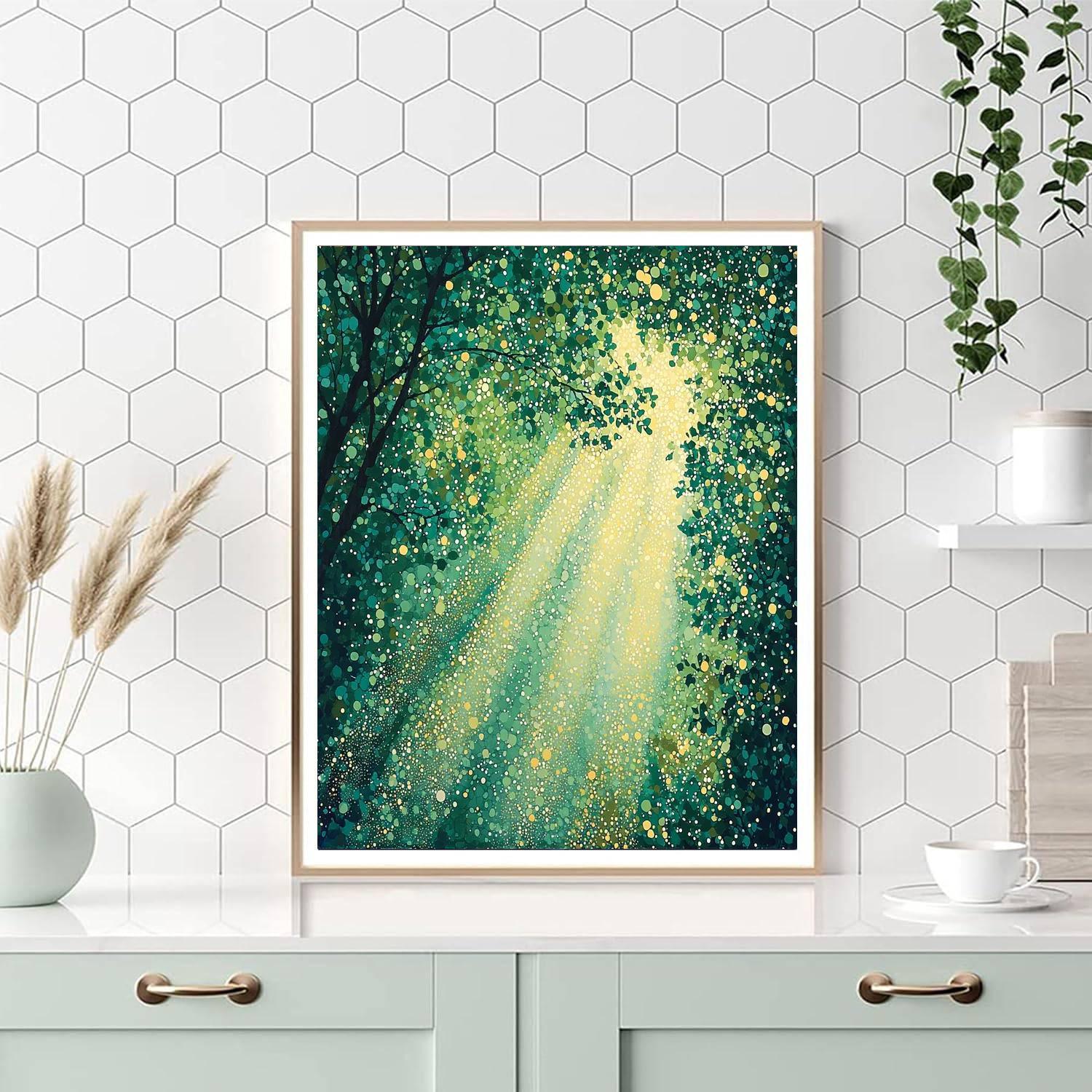 Georges Seurat Inspired Ethereal Light Rays  Paint By Numbers Kits