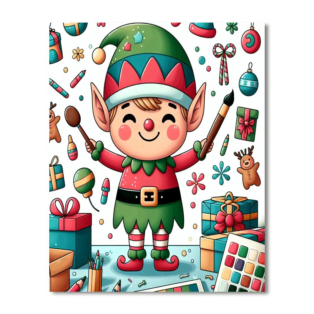 Friendly Elf Numbered Painting Kits