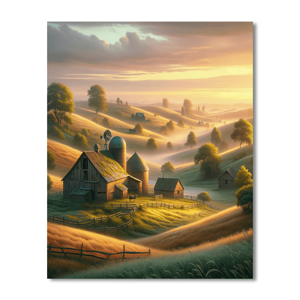Rustic Country Morning Paint By Color