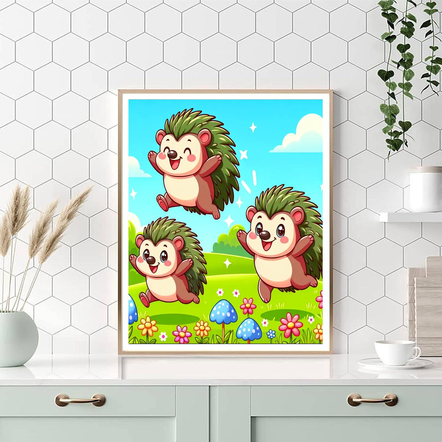 Hopping Hedgehogs Paint By Numbers Kits