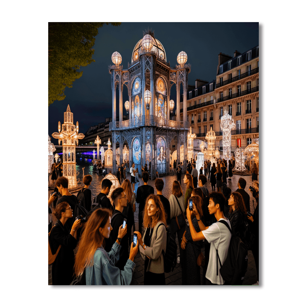 Nuit Blanche - France Painting Number Kit